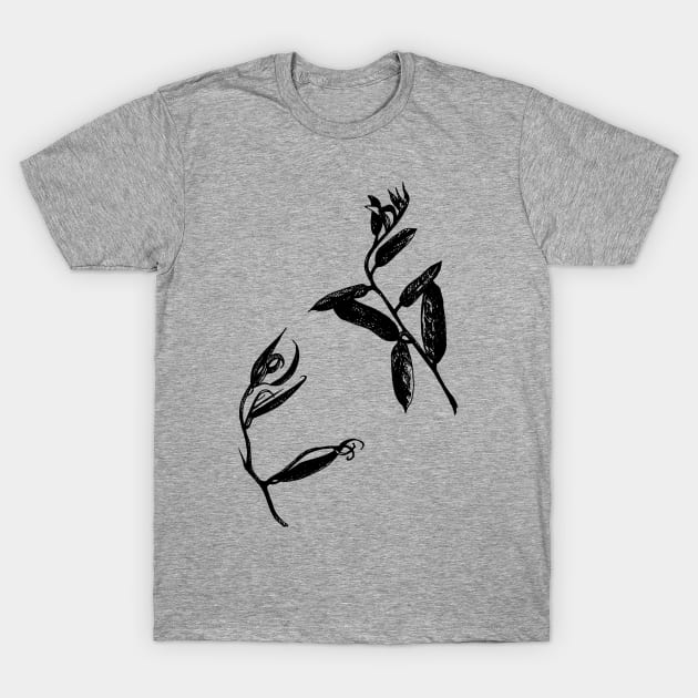 Dancing plants. Laconic author's drawing for your things. T-Shirt by ElizabethArt